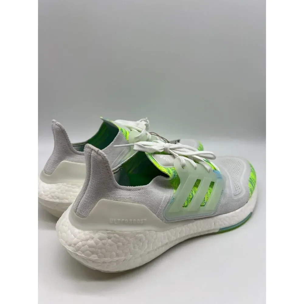 Adidas Ultraboost 22 Running Women's White Bliss Blue Volt GX5926 Size 9.5 NWT